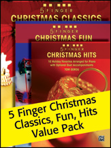 5 Finger Christmas Value Pack piano sheet music cover Thumbnail